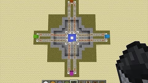 Minecraft - IMPROVED! - 4-Way Double Rail Intersection