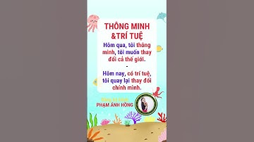 Thông Minh & Trí Tuệ #kienthuc #song #phamanhhong