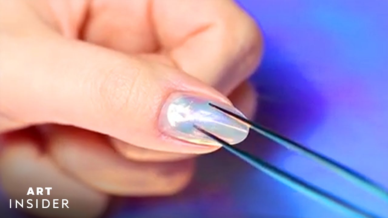 Foil Creates Glass-Like Nails - YouTube