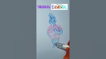 Dibujo WADE de ELEMENTAL. #dibujo #drawing #videoshorts #arte #elemental #disney #pixar #agua #wade