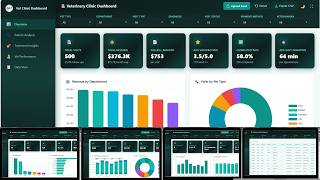Veterinary Clinic Dashboard in HTML screenshot 5