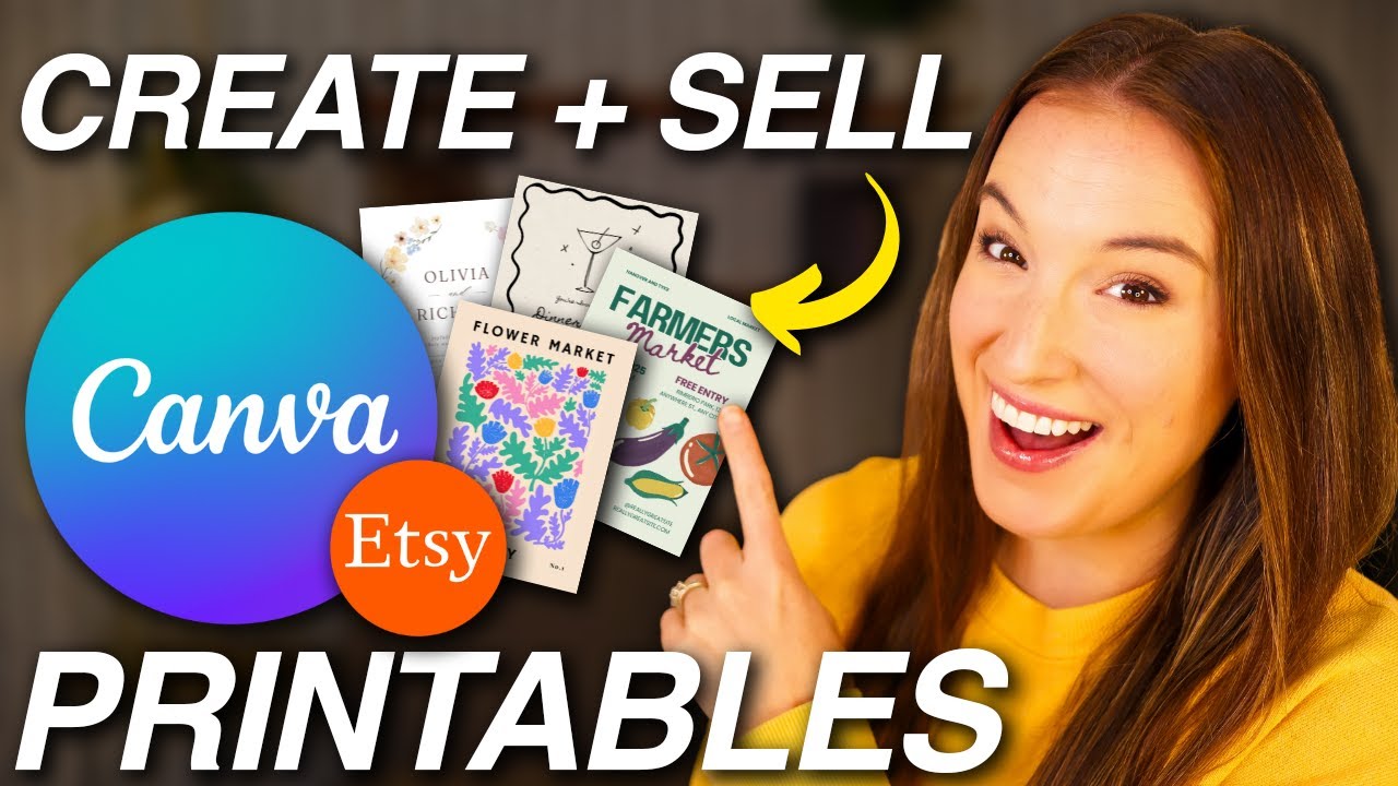 How to Create PRINTABLES in CANVA to sell on ETSY (COMPLETE TUTORIAL)