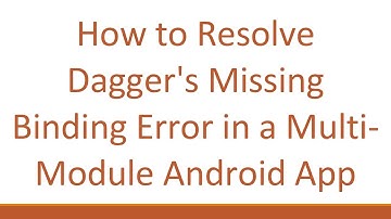 How to Resolve Dagger