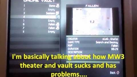 Modern Warfare 3: Theater and Vault has issues!!! Read the description!