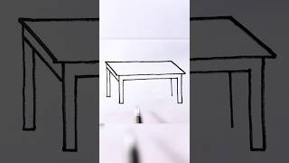 Famous Simple Wooden Table Drawing with Marker Color #tebil #drawing #shorts Wealth