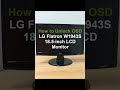 How To Unlock OSD LG Flatron W1943S 18 5 Inch LCD Monitor Shorts How To Unlock OSD LG Flatron W1943S 18 5 Inch LCD Monitor Shorts