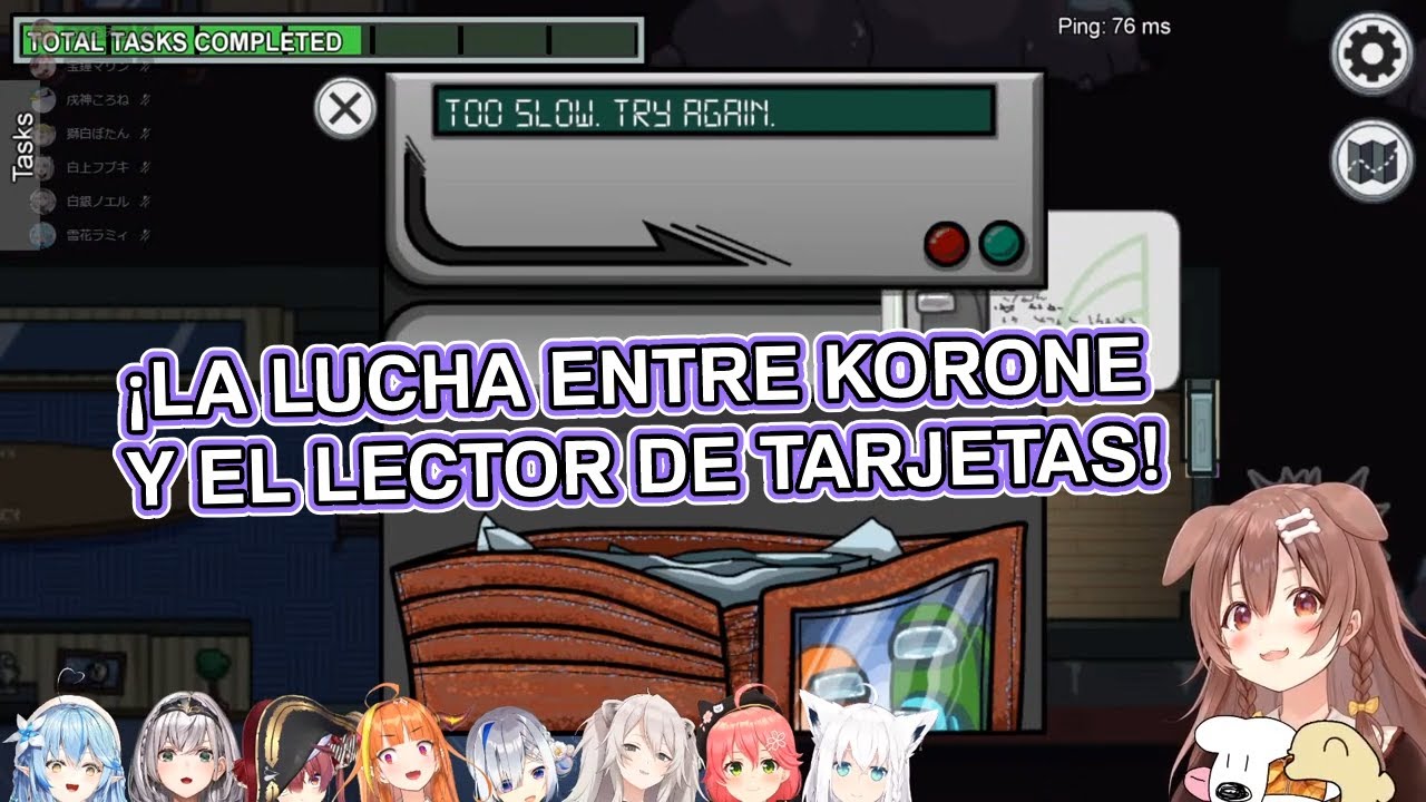 [Hololive][Sub. Español] ¡Korone contra el Lector de tarjetas!