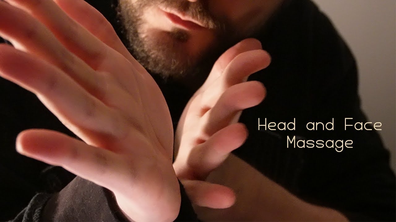 ASMR Head and Face Massage PoV (Hand Sounds, Visuals, Scratching, Breathing, Layered, Rain)