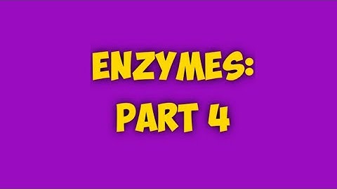 Enzymes Part 4