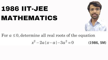 #24 IIT JEE Advanced 1986 Quadratic Problem | Abhishek Mishra