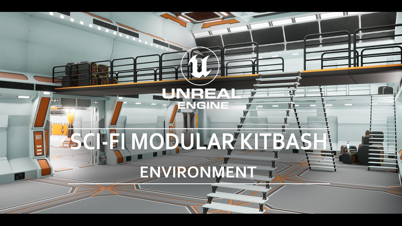 Sci-Fi Modular Kitbash Level Unreal Engine Asset - YouTube