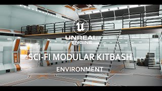 Sci-Fi Modular Kitbash Level  Unreal Engine Asset