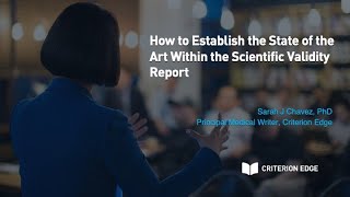 How to Establish the State of the Art Within the Scientific Validity Report