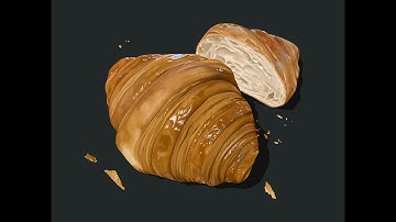 How to Draw a Croissant - Procreate Time Lapse