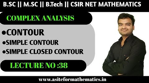 contour || simple contour || simple closed contour|| jordan curve