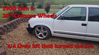 Chevy S10 V8 Swap Gets 20" Camaro Wheels, SBC & Dropped The Truck Too Low