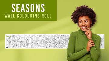 Seasons Reusable Wall Colouring Roll - Inkmeo - 6 Inch