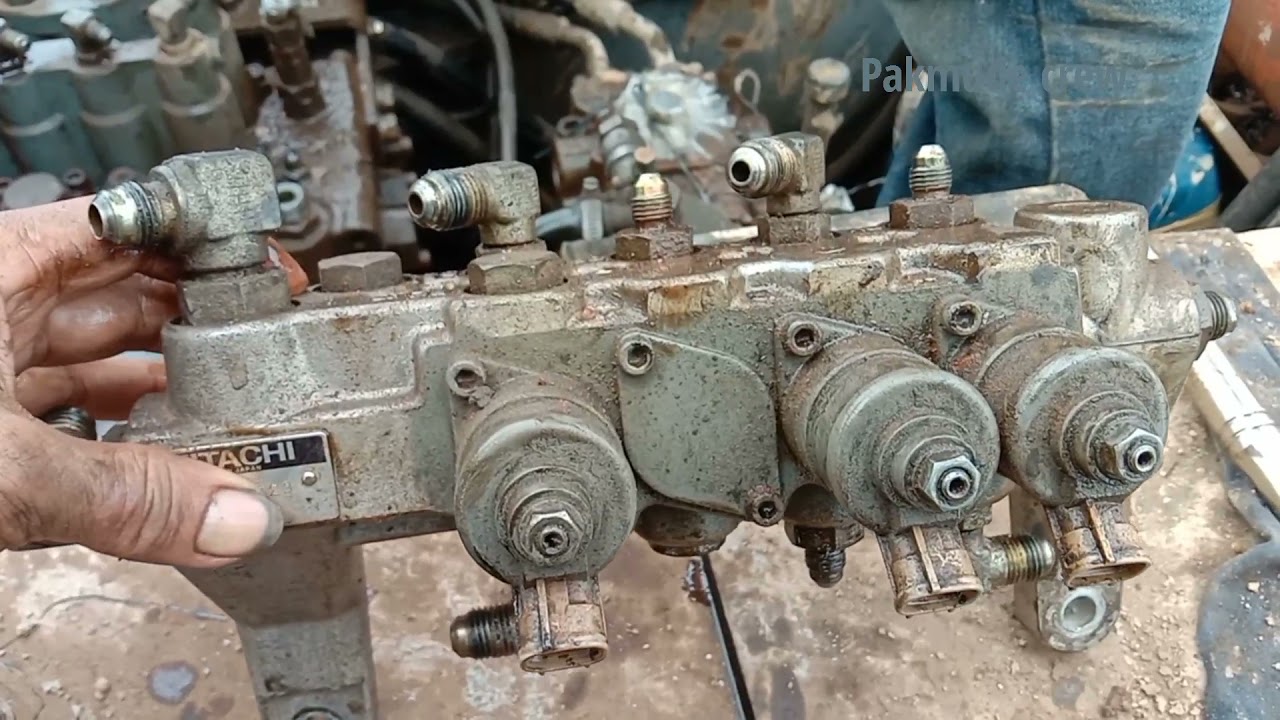 Remove Control valve excavator hitachi zaxis 210Mf//part1 YouTube