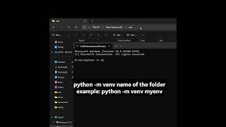 How to create virtual environment  in python