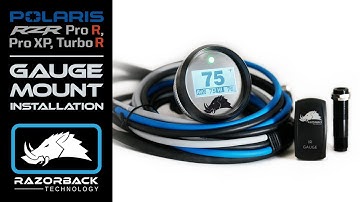Polaris XP PRO, TURBO R, and PRO R Gauge Mount Install