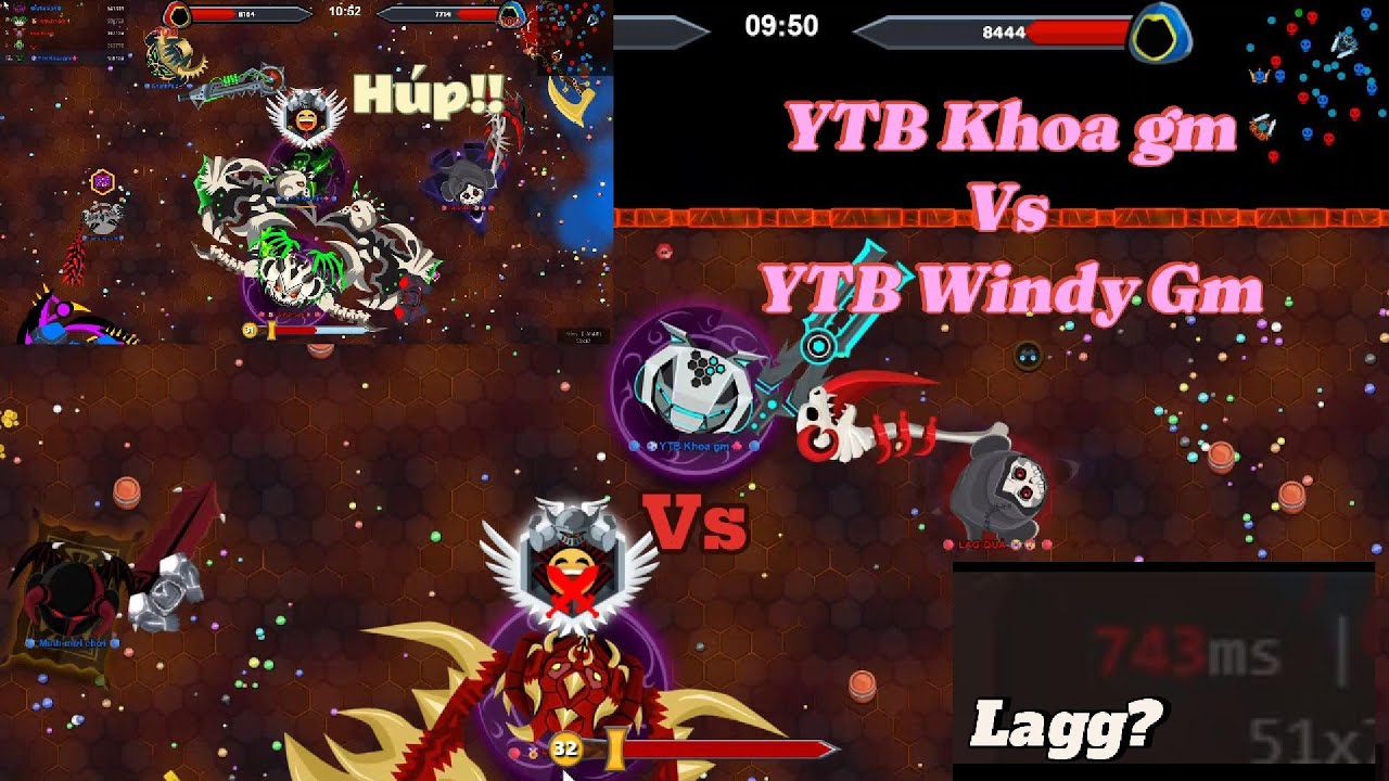 Evowars.io 31 VS 38.⚽YTB Khoa gm🍁VS🏅Windy gm. Cuộc chiến căng thẳng giữa 2 YTB. Tn game lên cơn lag?