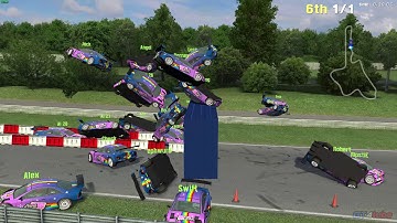 31 AI trying to punch UF1 through the wall - Live for Speed S3