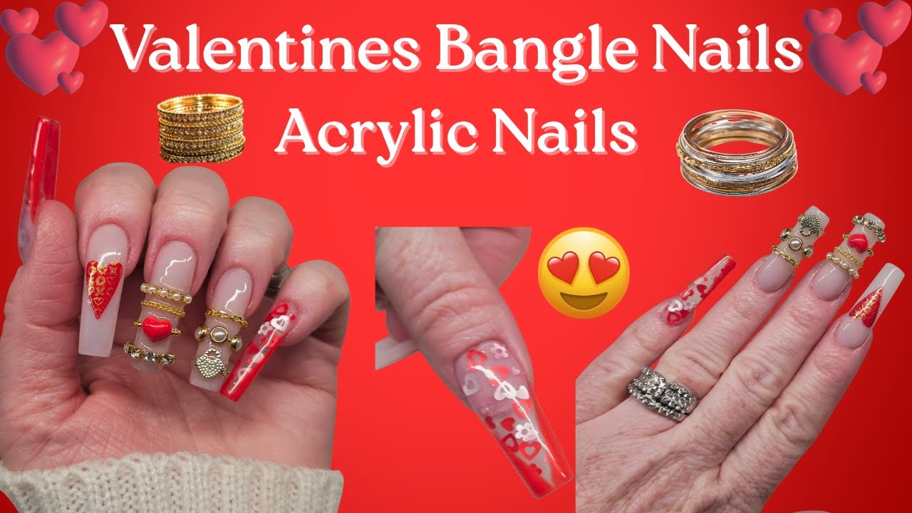 Маникюр в стиле браслетов ко Дню святого Валентина♥️ | Моя первая попытка сделать маникюр в стиле...