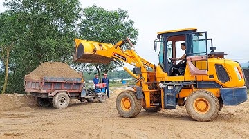 Máy Xúc Lật Múc Cát Lên Xe Công Nông Siêu Cute, Chỉ Hai Múc Là Đầy Xe -TẢI BEN TV-