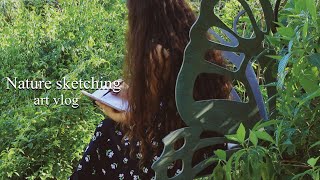 Sketching in Nature: Recreating John Singer Sargent's Masterpiece | Art Vlog ☁️