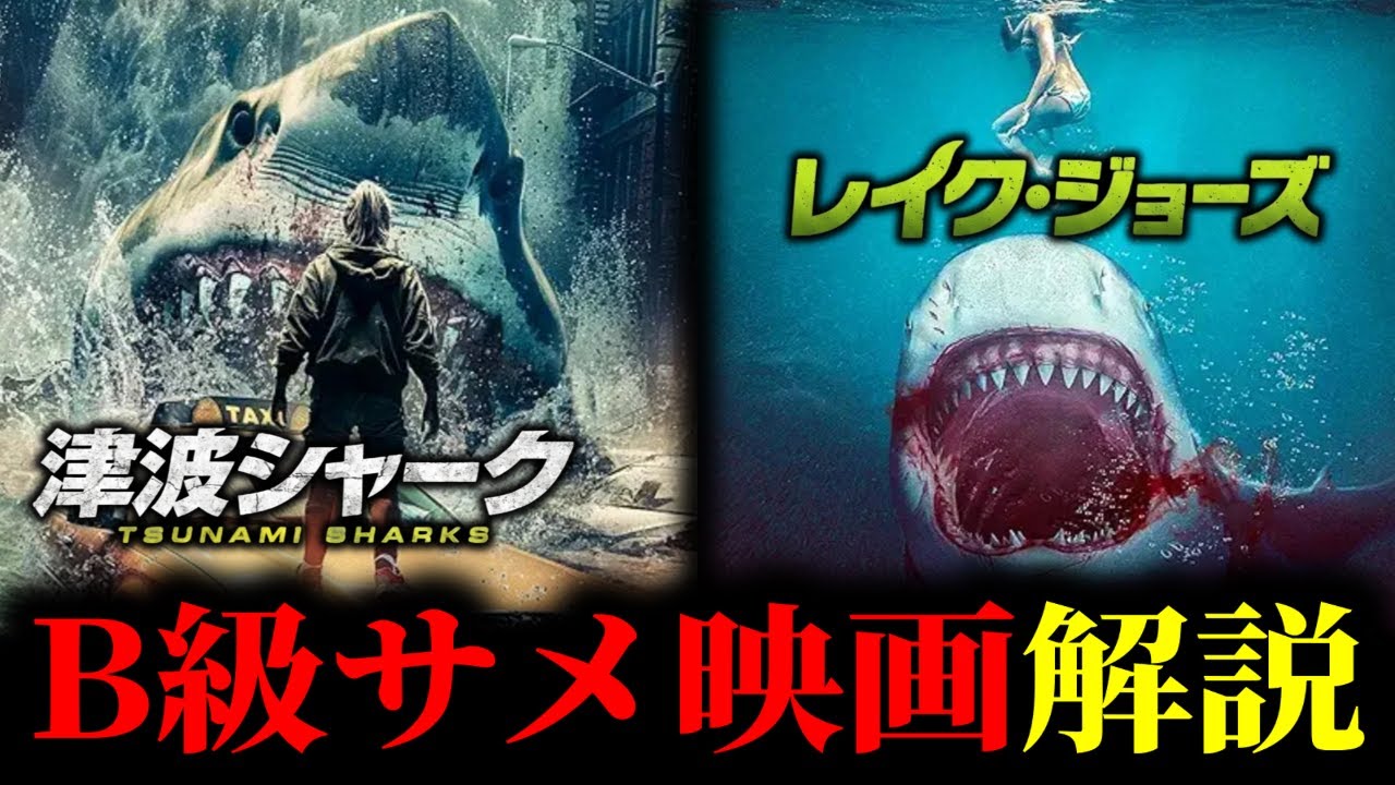 B級サメ映画2本立て】津波シャーク｜レイク・ジョーズ【ゆっくり映画