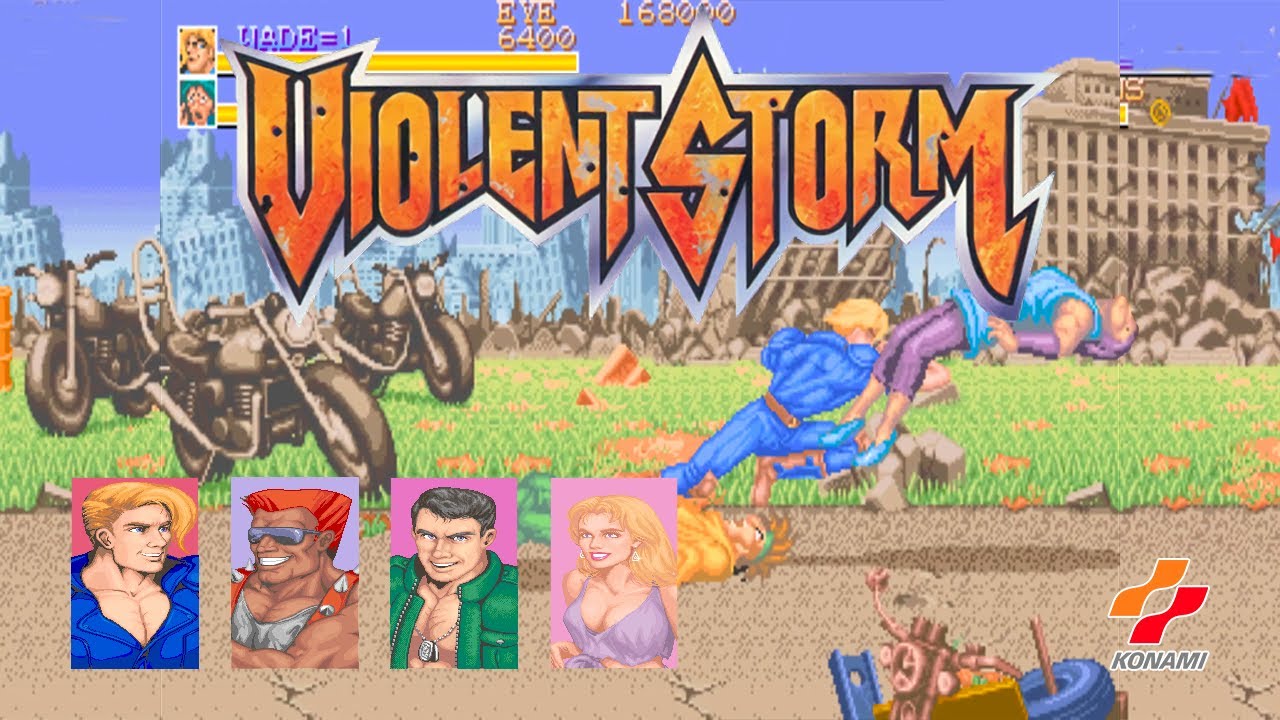 Violent Storm 1993 [ Arcade ] Gameplay (60fps)