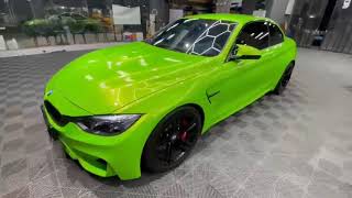 Fluorescent Green Pearlescent Vinyl Car Wrap