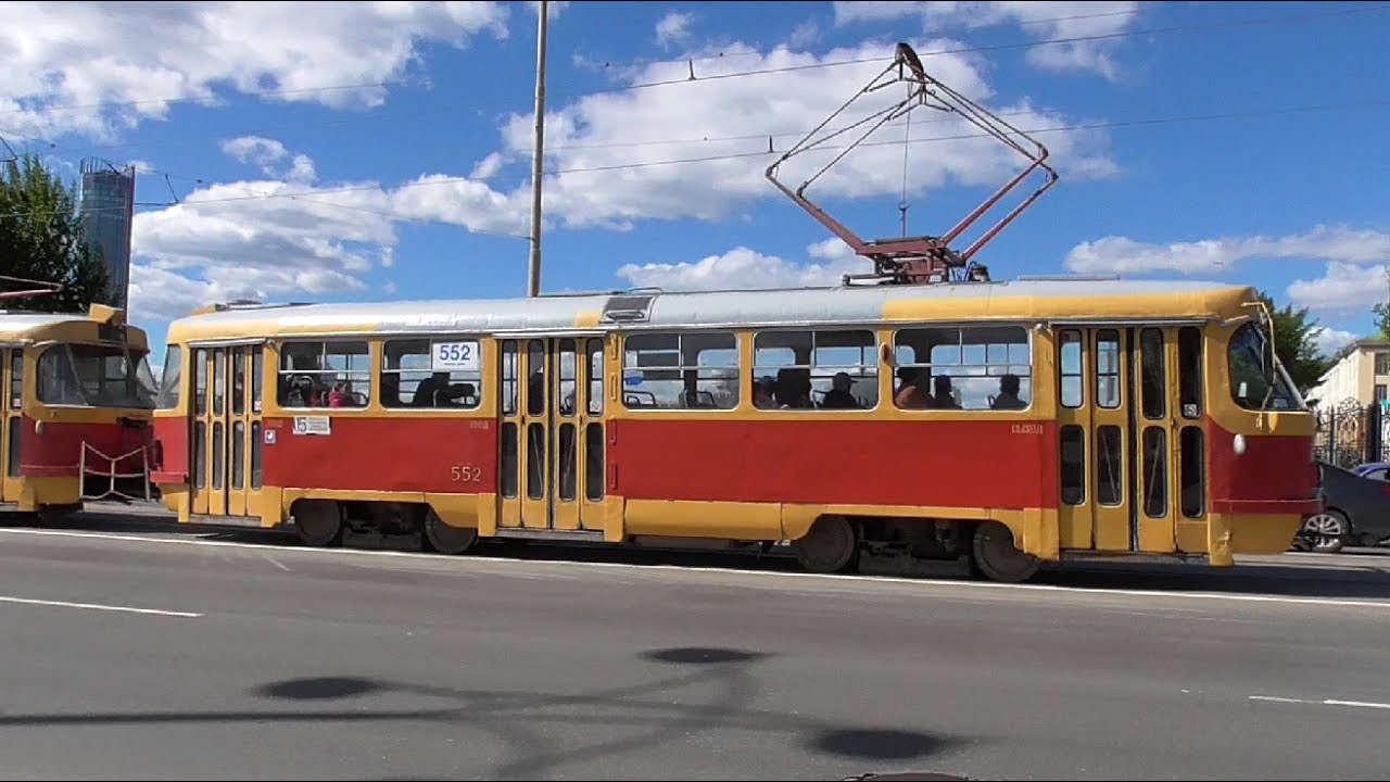 Трамвай Tatra T3SU №552/553 Маршрут №15, город Екатеринбург - YouTube