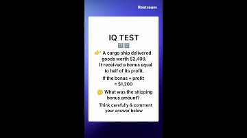 🚢 SHIP BONUS IQ TEST 💭 Can You Solve This Viral Logic Puzzle? |  #shorts #IQTest