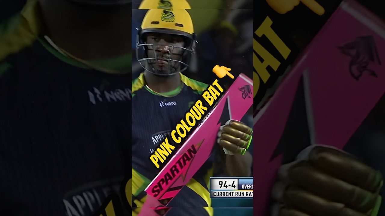 Pink Colour Bats In Cricket Used By Andre Russle 😱 Spartan Pink Colour Cricket Bats 