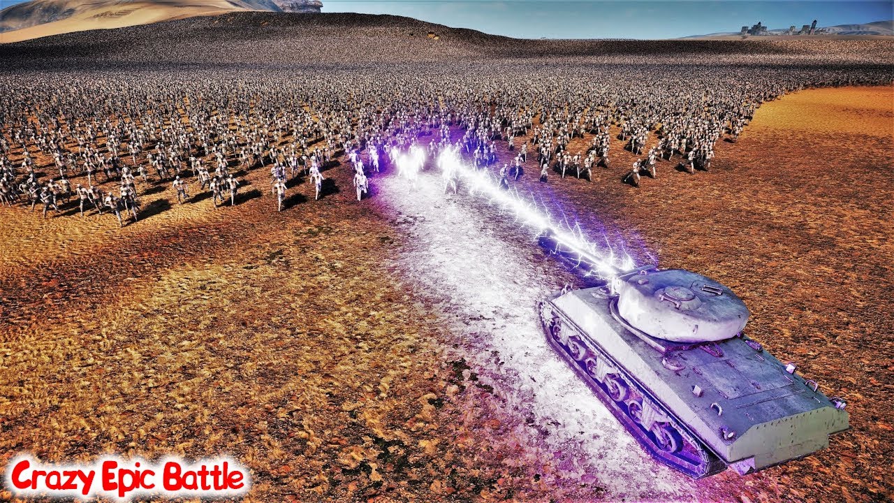 SUPER-CHARGED TESLA TANK vs 500,000 ZOMBIES || Ultimate Epic Battle Simulator 2