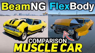 BeamNG vs FlexBody - Muscle Car Crash Comparison! screenshot 3
