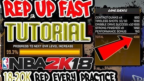 #NBA2K18 REP TUTORIAL |  18-20,000 XP PER PRACTICE | GAME BREAKING SECRET | ALL CONSOLES