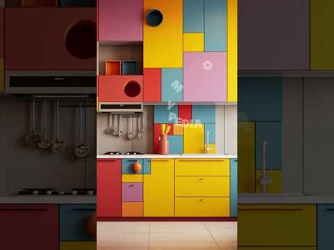 Colorful Tetris-Inspired Kitchen: Where Playful Charm Meets Practicality