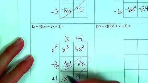 Using area model to multiply polynomials