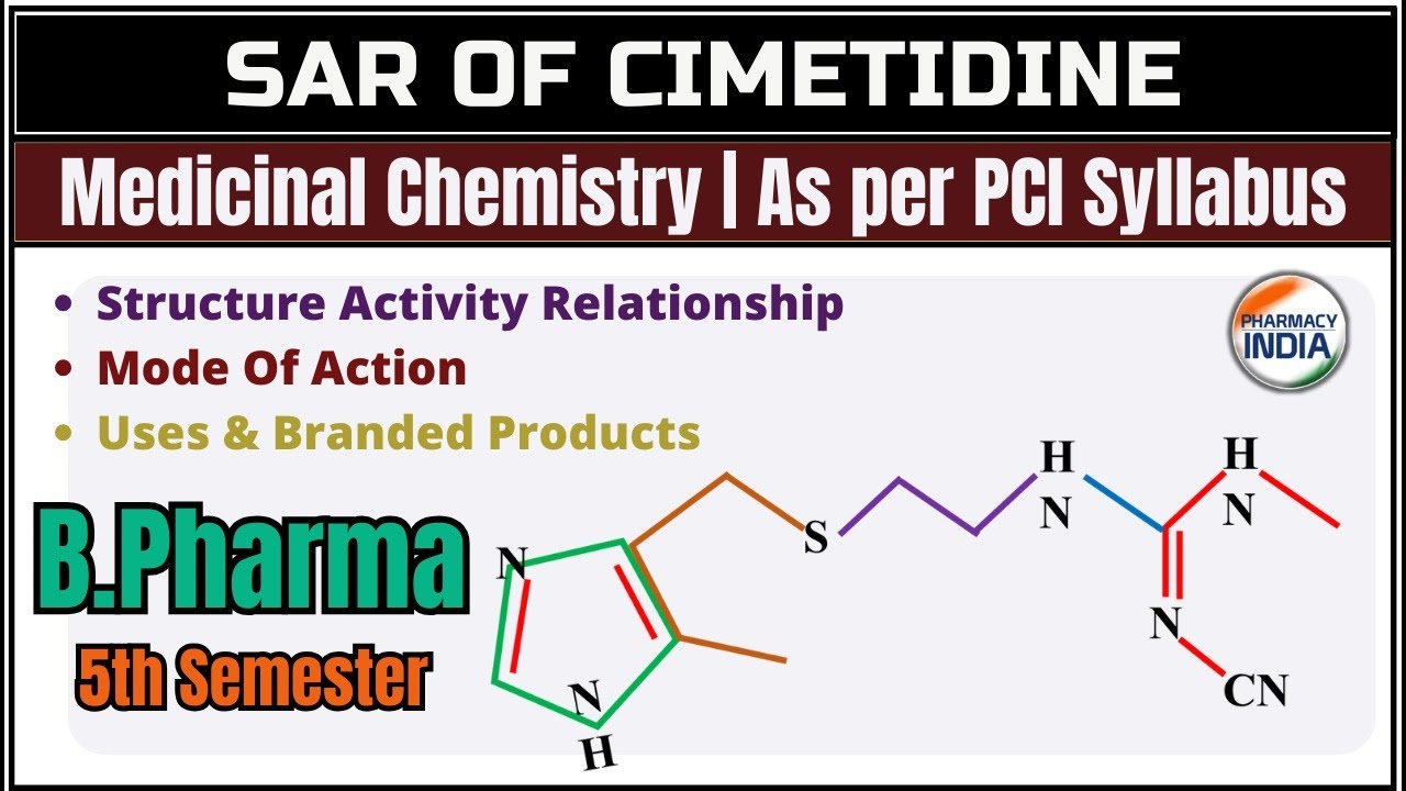 SAR OF CIMETIDINE | B.PHARMA | 5 SEMESTER | MEDICINAL CHEMISTRY 