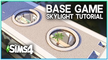 Sims 4 SKYLIGHT TUTORIAL: Base Game Only Roof Window | Kate Emerald
