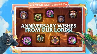 1st Anniversary Wishes From Players | Call of Dragons