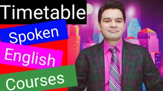 TimeTable Of Spoken English Courses @ Genius Institute Lahore By Sir NA Saqib-Best Trainer in Lahore