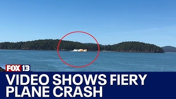 Video shows fiery small plane crash into WA waters near Orcas Island | FOX 13 Seattle