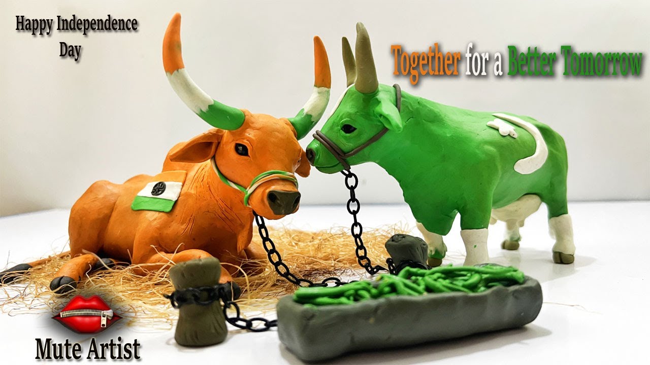 Sculpting clay: Making Cow Family with clay | Clay Animals Art | Making Cow Family With Clay |