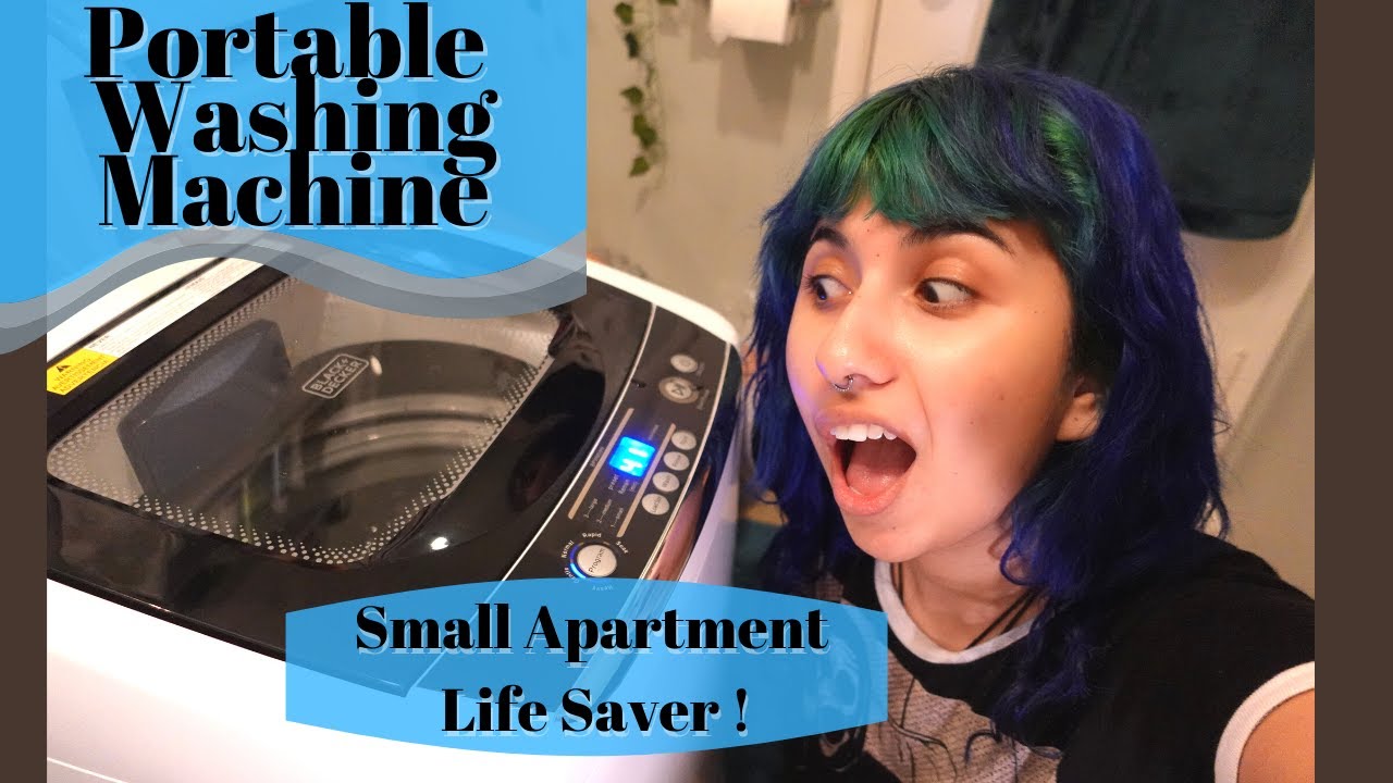 HOW TO: LAUNDRY FOR A SMALL HOME  Review Black+Decker BPWM09W Portable  Washer Demo Unboxing 