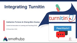 Integrating Turnitin in Amathuba