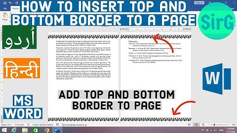 How to add only top and bottom border in Ms word | Top and bottom page border in Ms word