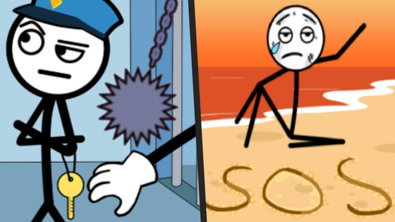 HELP HIM vs THIEF PUZZLE - Best Levels Max UPDATE Satisfying STICKMAN Mobile Gameplay ios